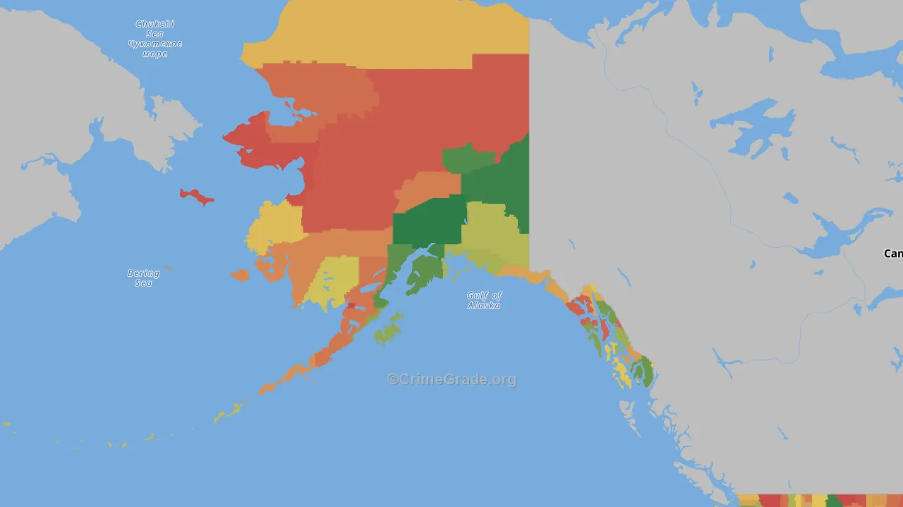 Alaska Map of Robbery Rates