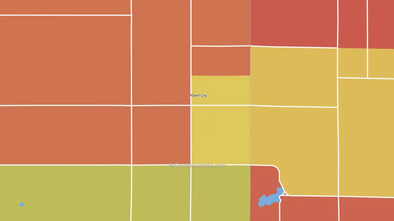 Albert City, IA Map of Robbery Rates