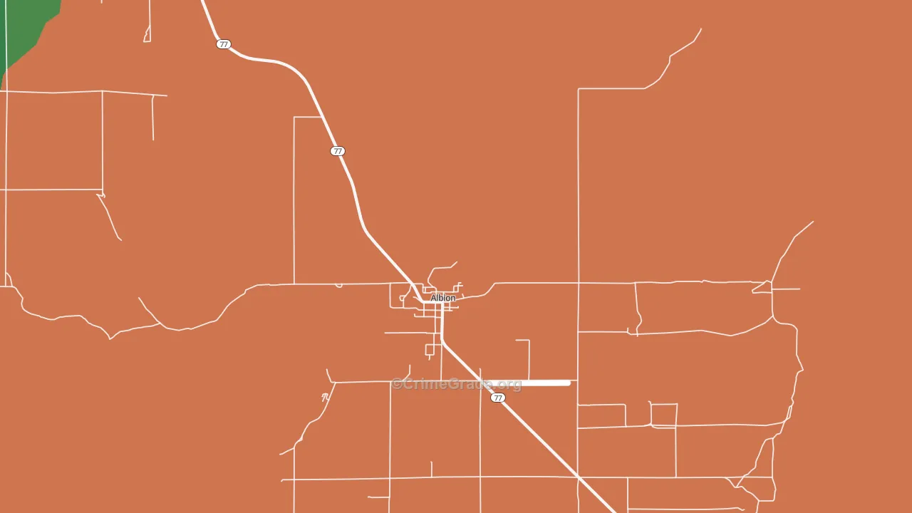 Albion, ID Map of Robbery Rates