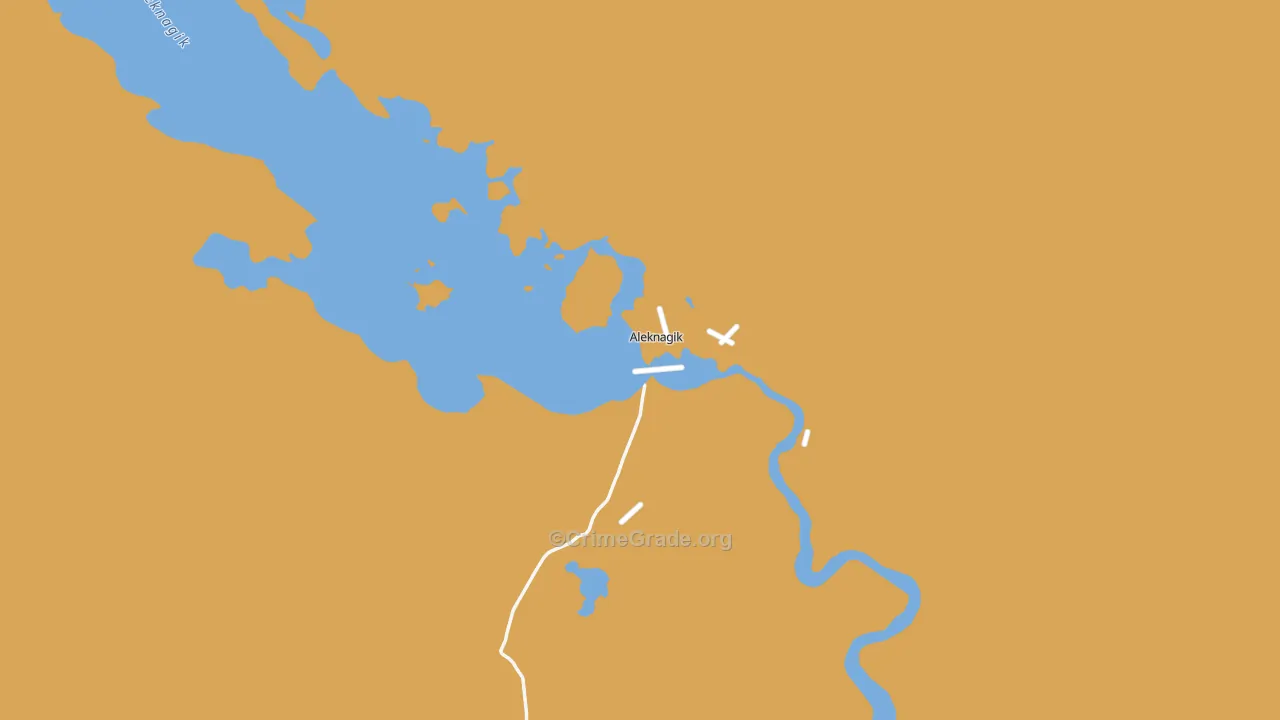 Aleknagik, AK Map of Robbery Rates