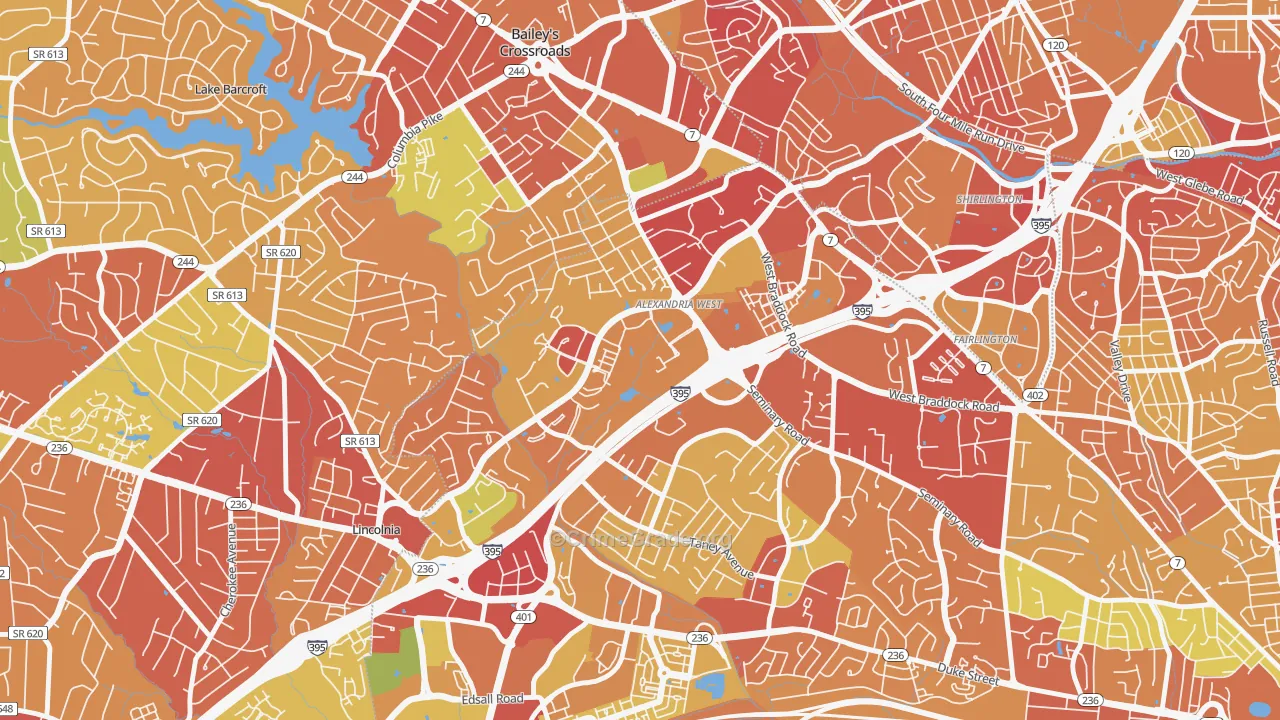 Alexandria Wrest, Alexandria, VA Map of Robbery Rates