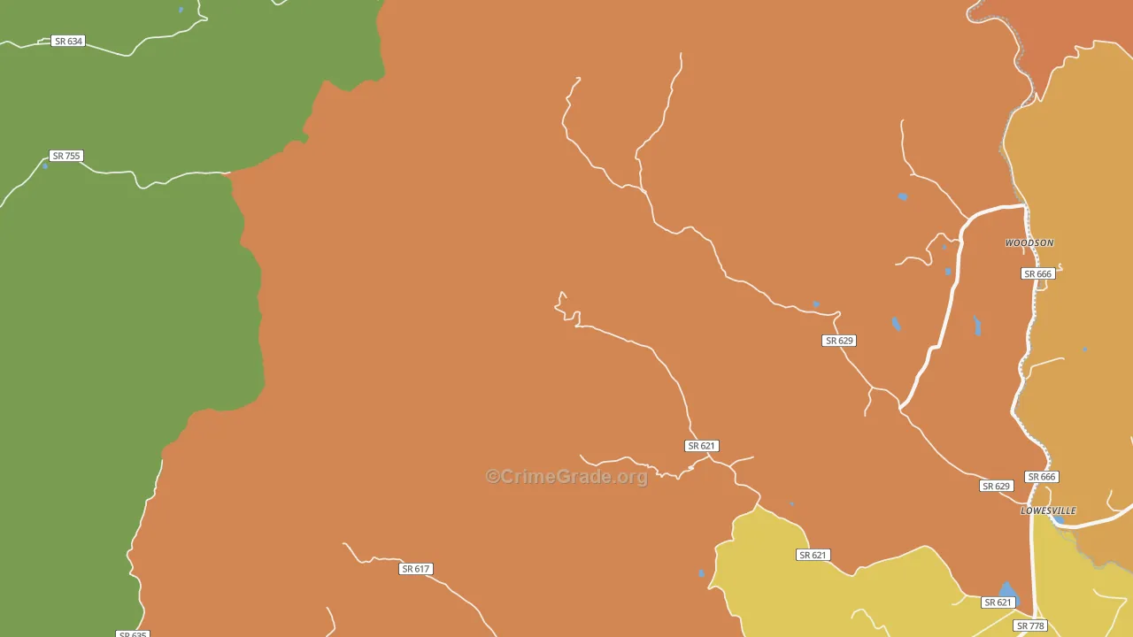 Alhambra, VA Map of Robbery Rates