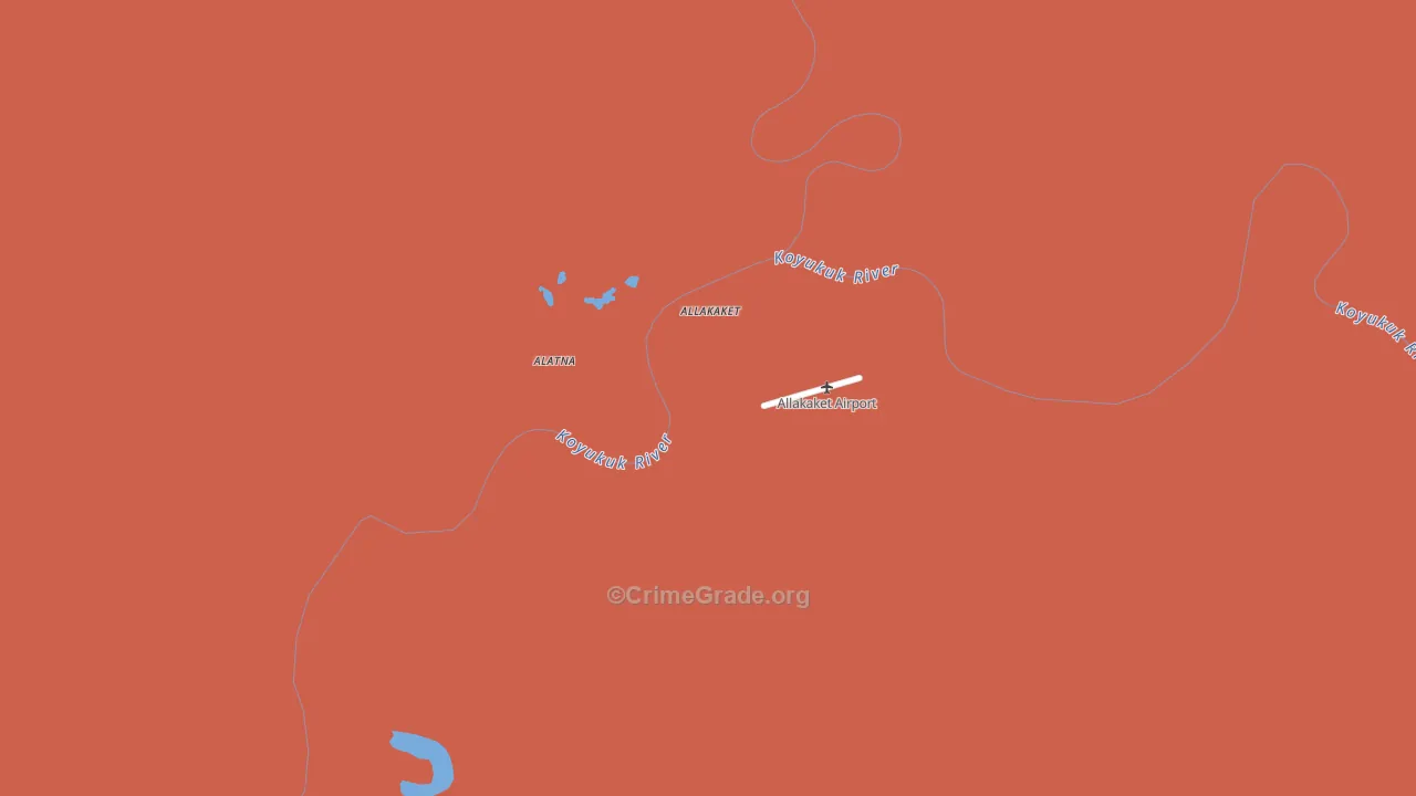 Allakaket, AK Map of Robbery Rates