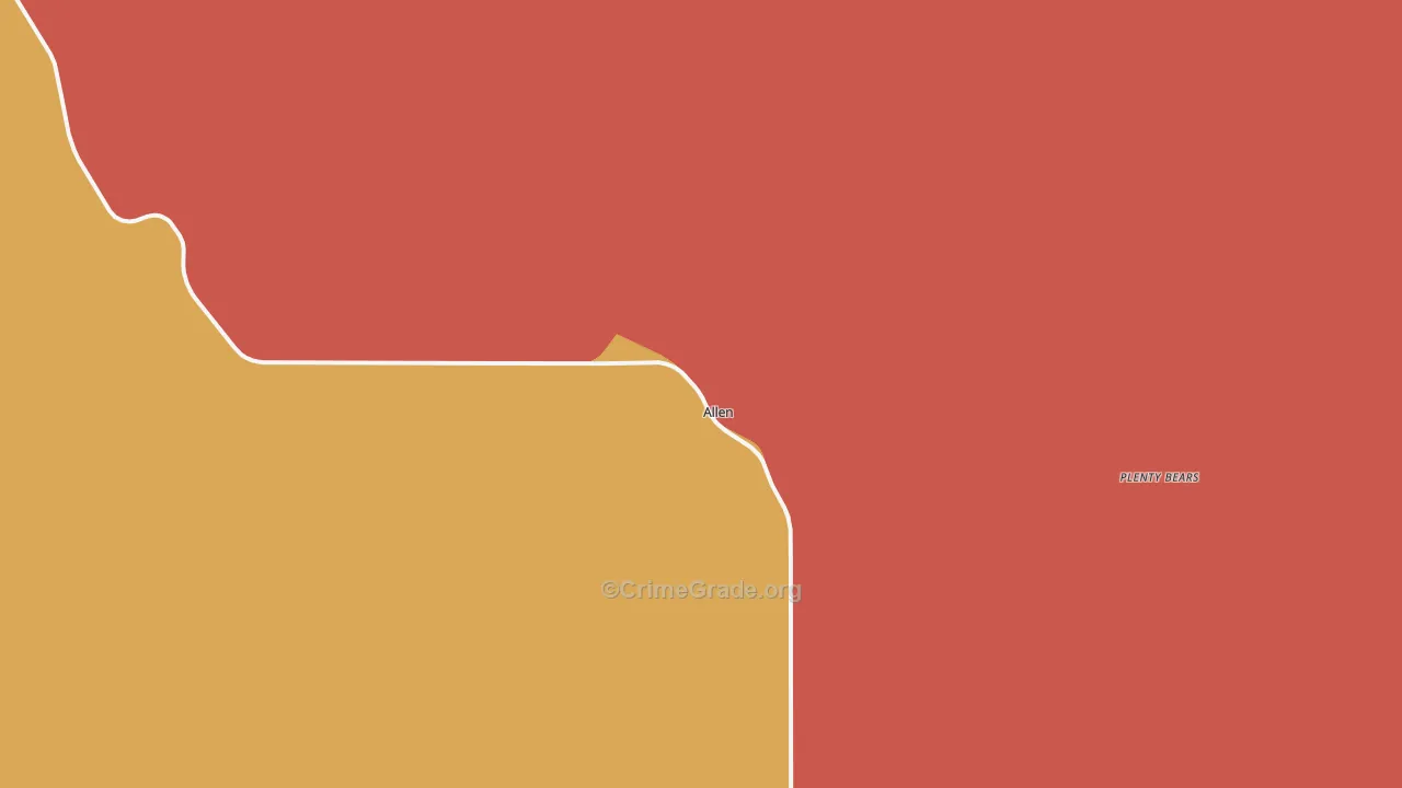 Allen, SD Map of Robbery Rates