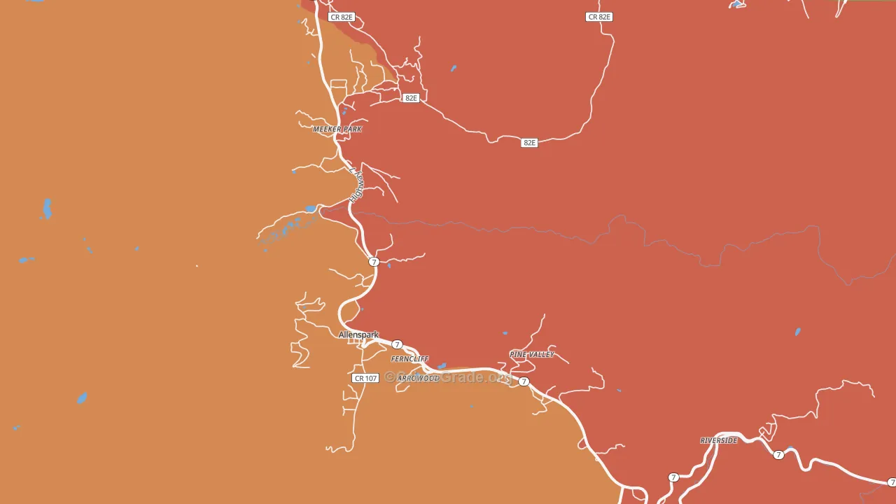 Allenspark, CO Map of Robbery Rates