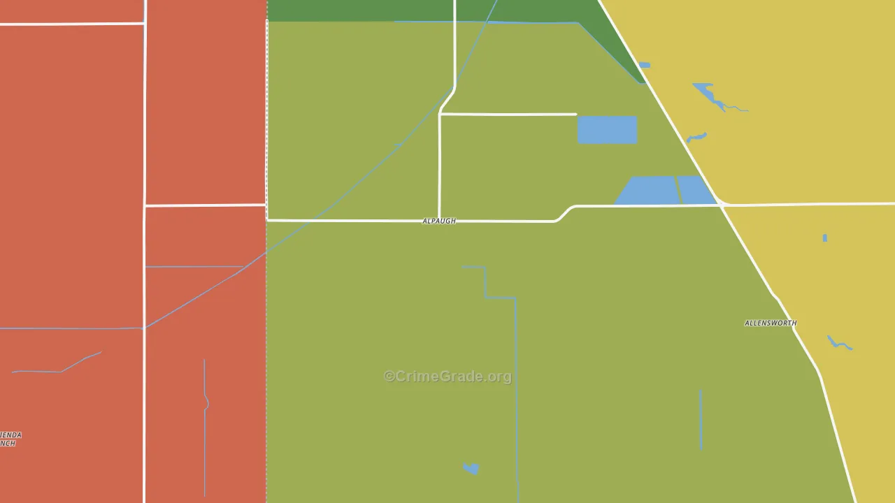 Alpaugh, CA Map of Robbery Rates