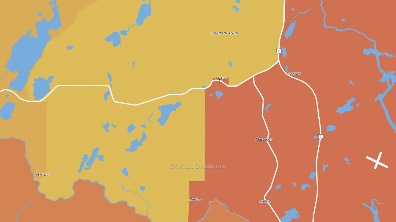 Alpha, MI Map of Robbery Rates