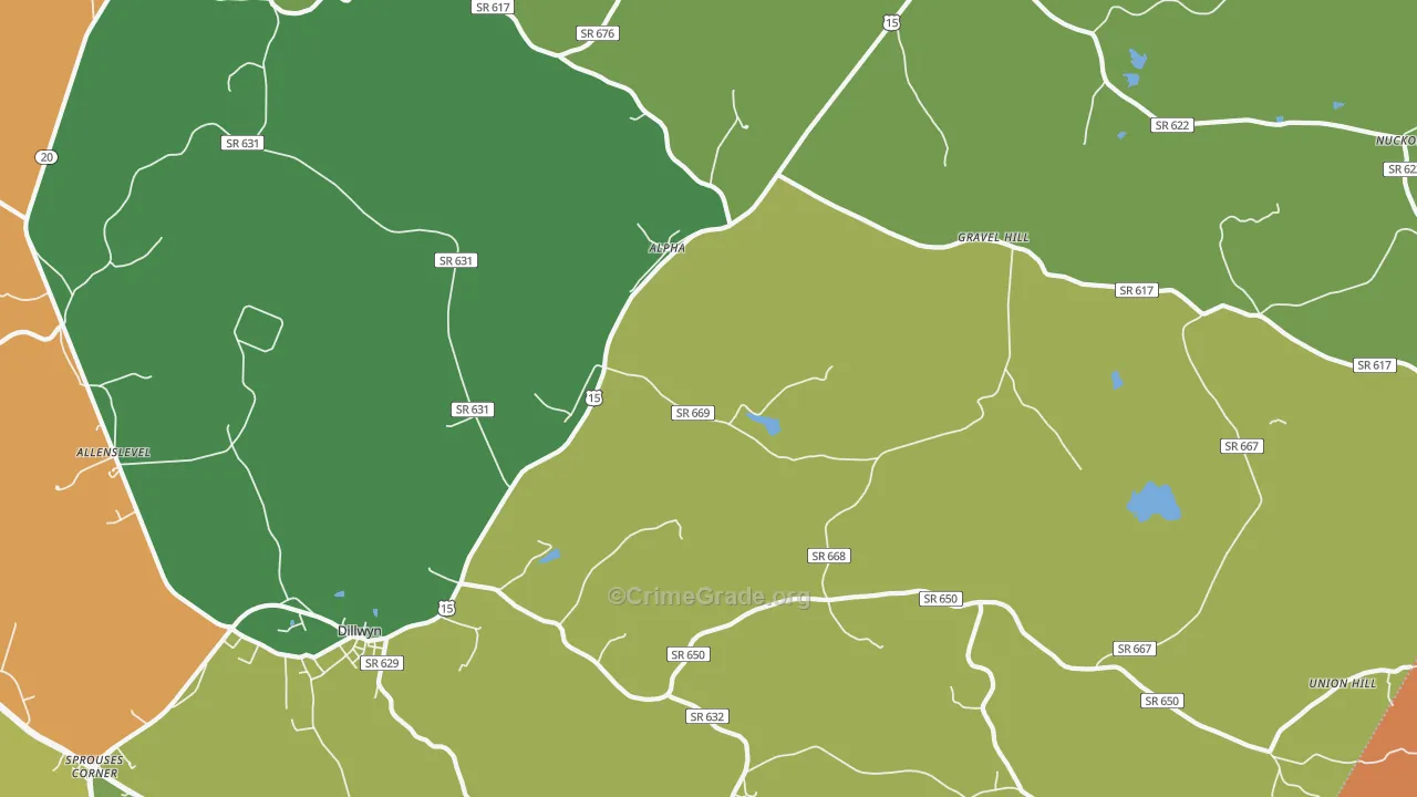 Alpha, VA Map of Robbery Rates