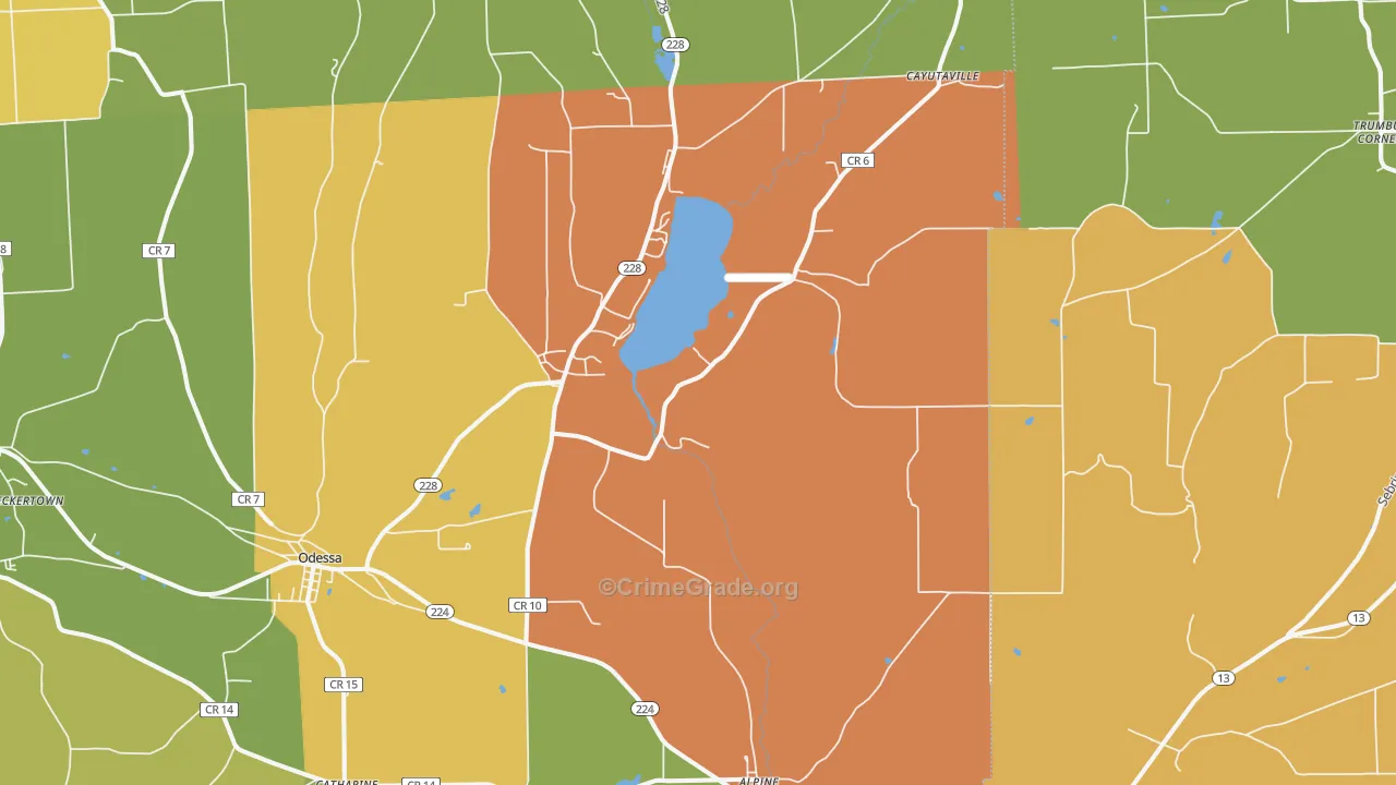 Alpine, NY Map of Robbery Rates