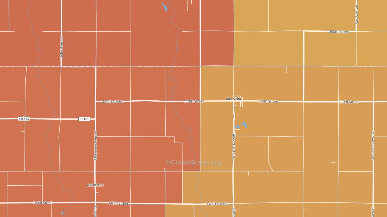Alta Vista, IA Map of Robbery Rates