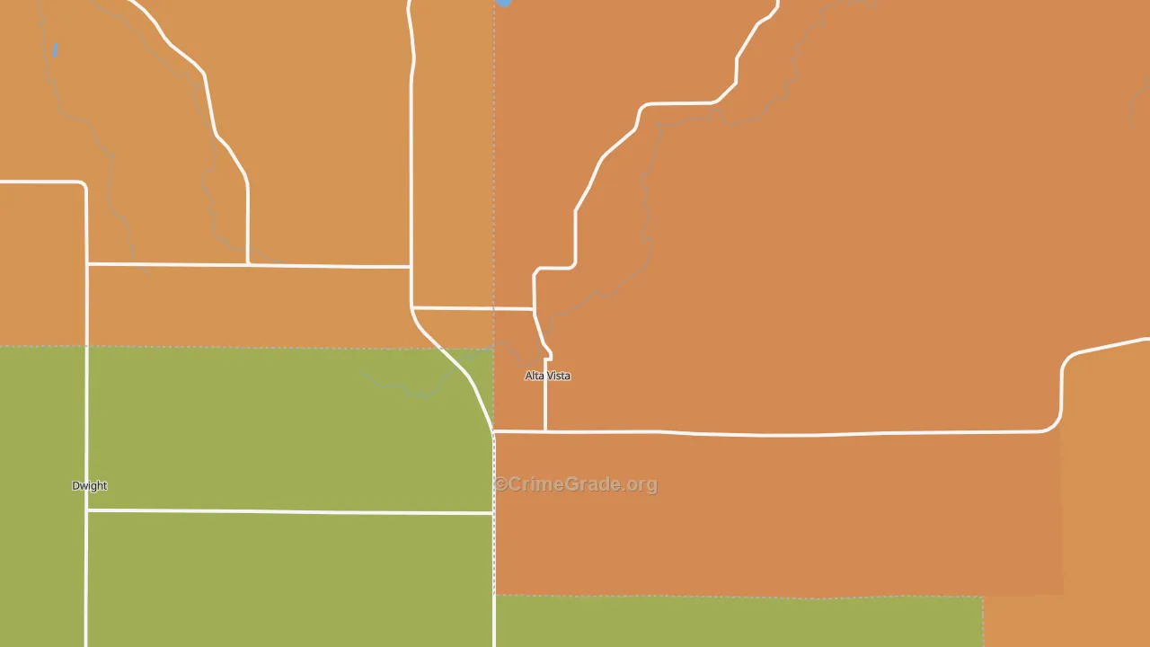 Alta Vista, KS Map of Robbery Rates
