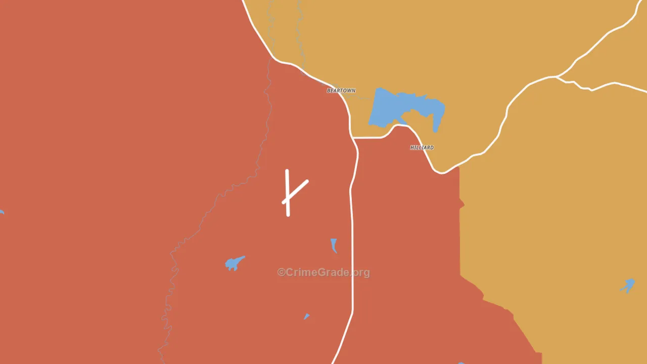 Altamont, WY Map of Robbery Rates
