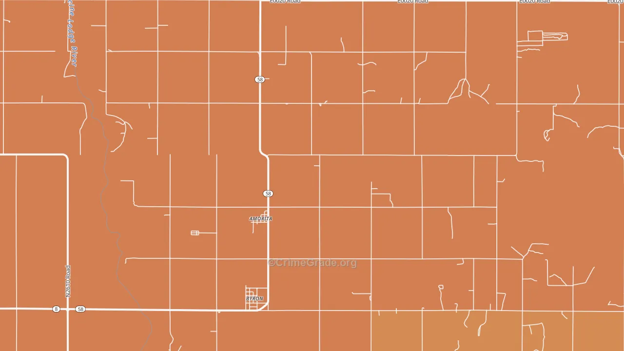 Amorita, OK Map of Robbery Rates