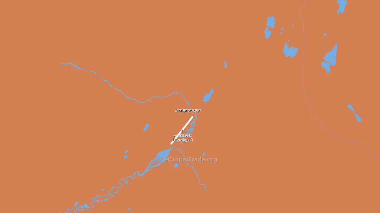 Anaktuvuk Pass, AK Map of Robbery Rates