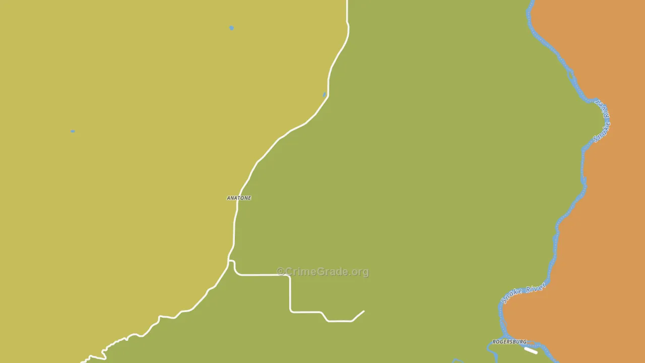 Anatone, WA Map of Robbery Rates