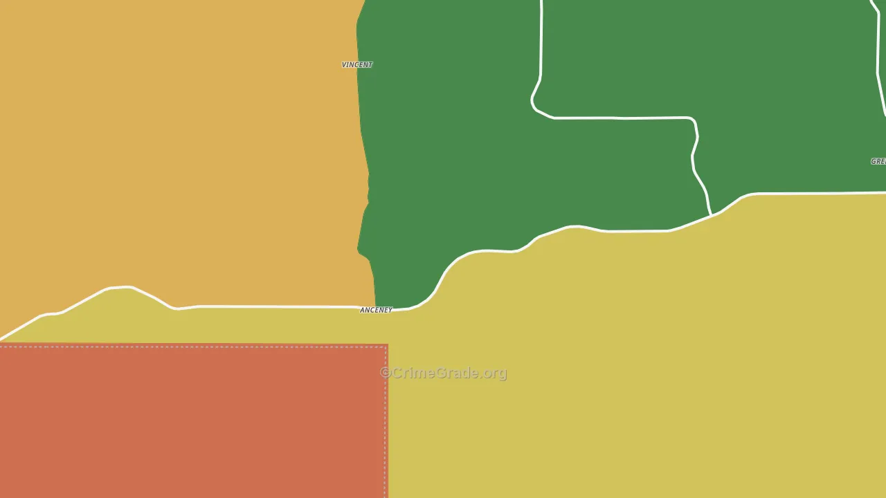Anceney, MT Map of Robbery Rates