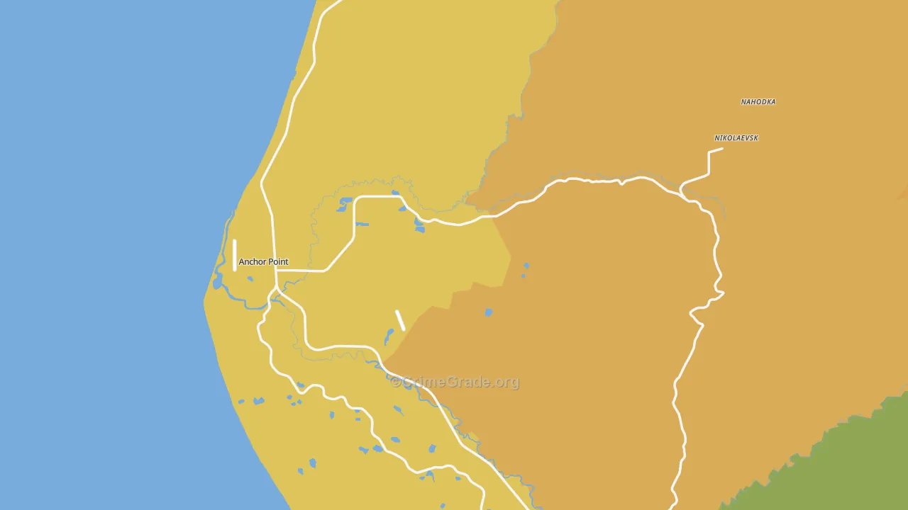 Anchor Point, AK Map of Robbery Rates