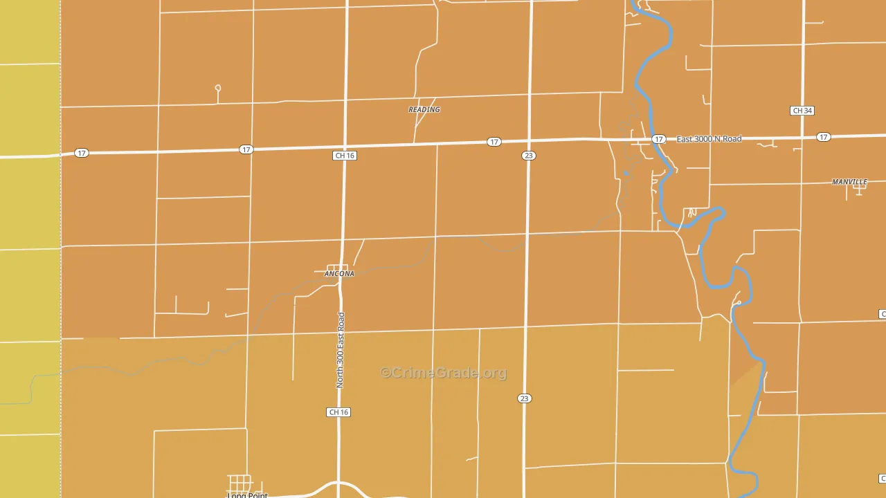 Ancona, IL Map of Robbery Rates
