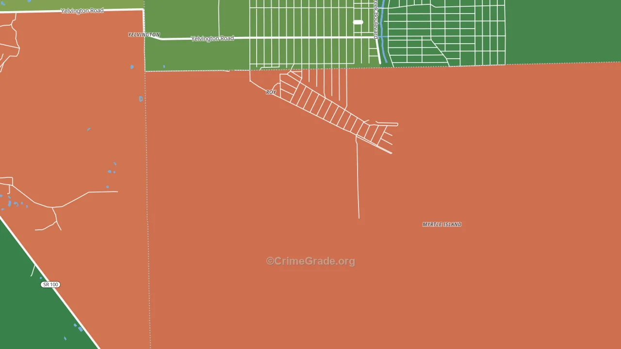 Andalusia, FL Map of Robbery Rates