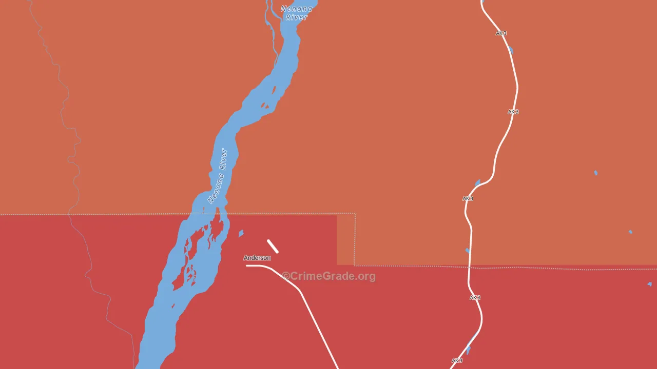 Anderson, AK Map of Robbery Rates