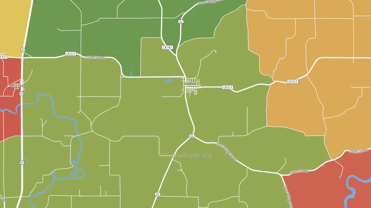 Andrew, IA Map of Robbery Rates