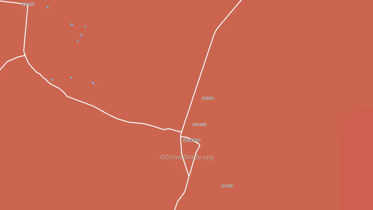 Anegam, AZ Map of Robbery Rates