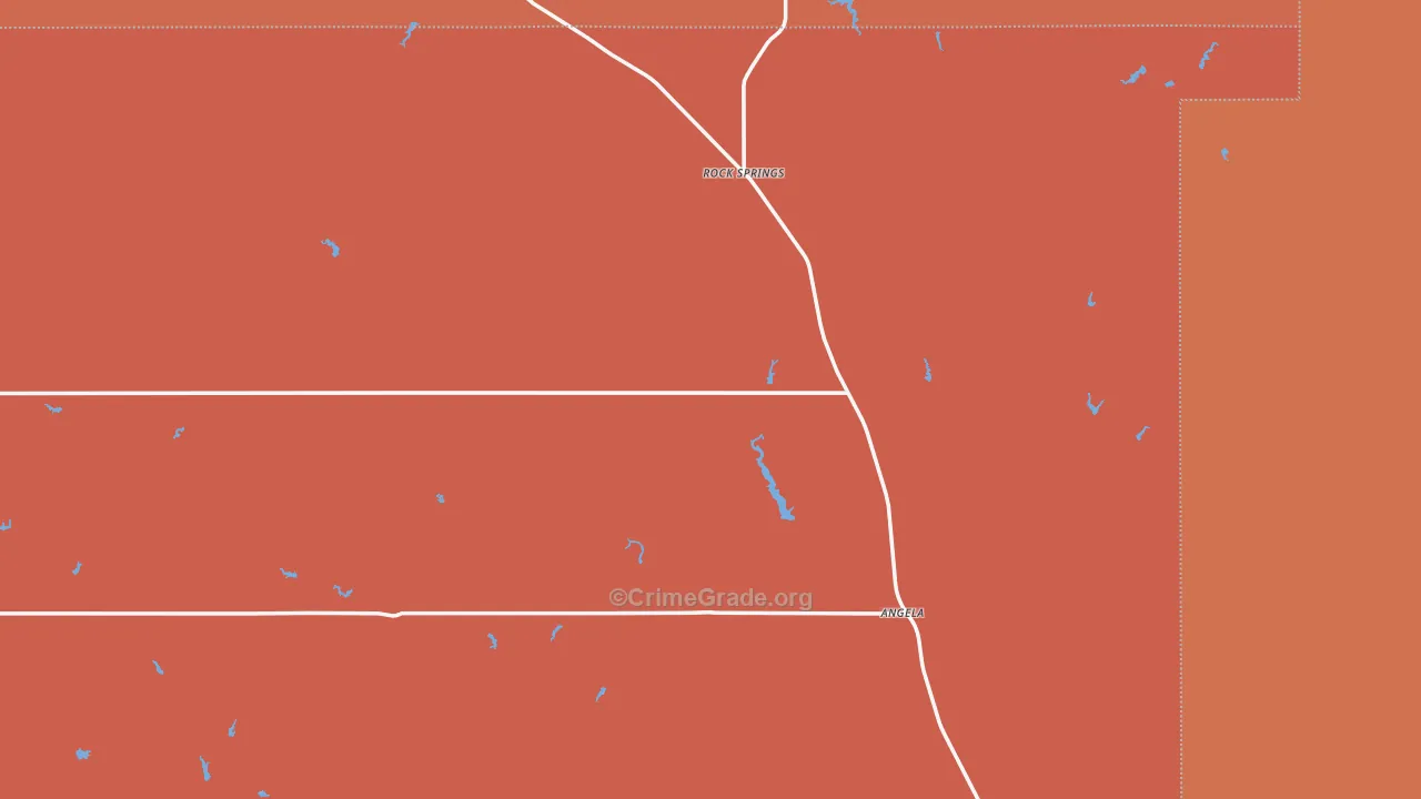 Angela, MT Map of Robbery Rates
