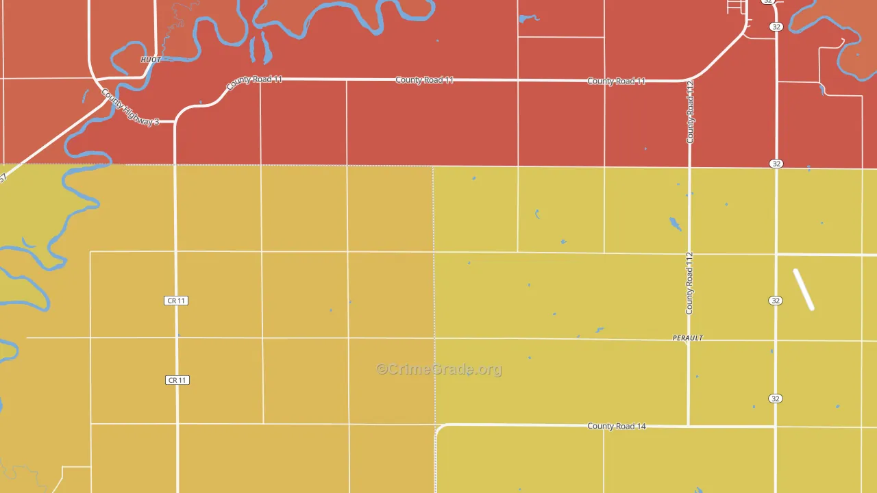 Angus, MN Map of Robbery Rates