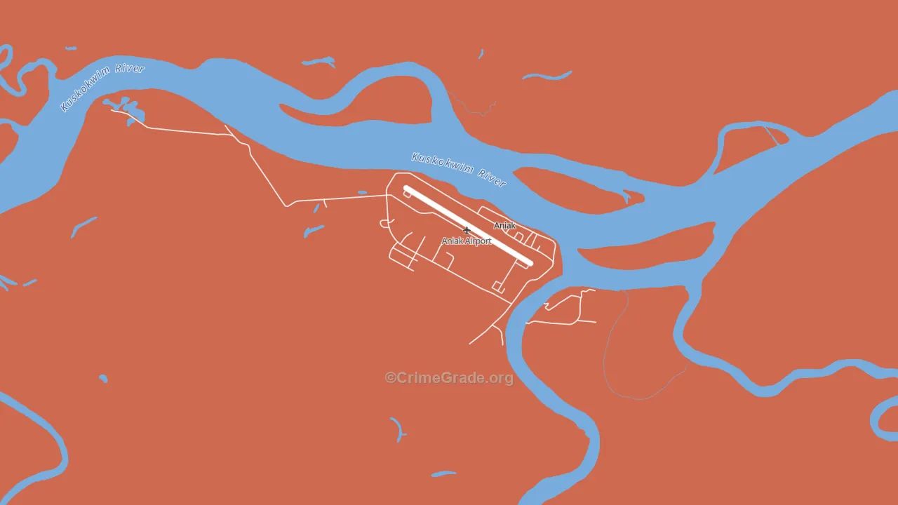 Aniak, AK Map of Robbery Rates