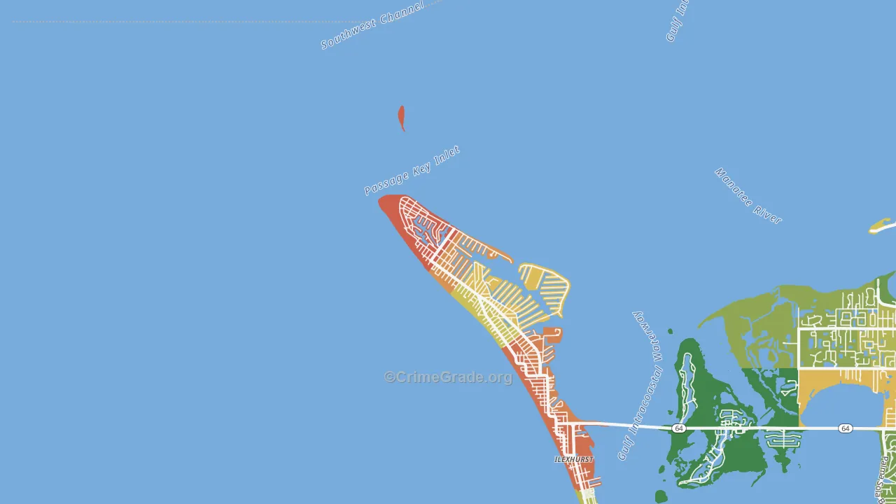 Anna Maria, FL Map of Robbery Rates
