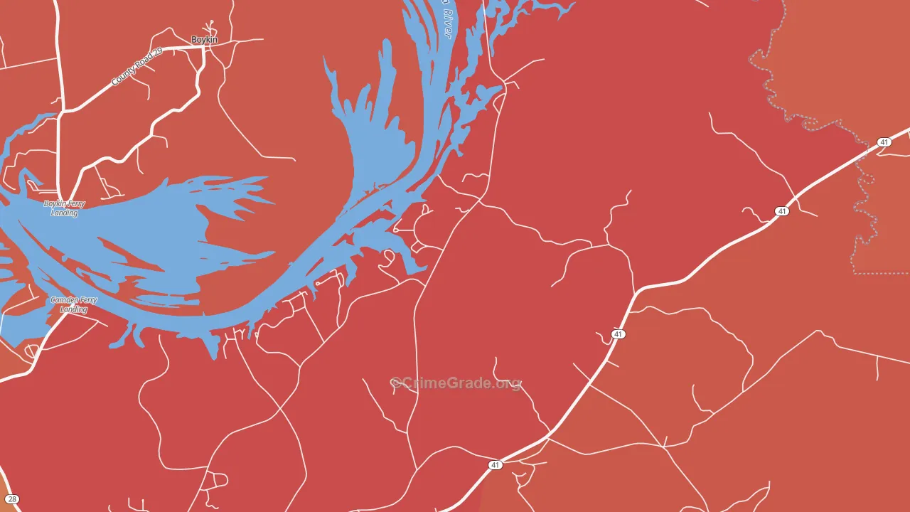 Annemanie, AL Map of Robbery Rates