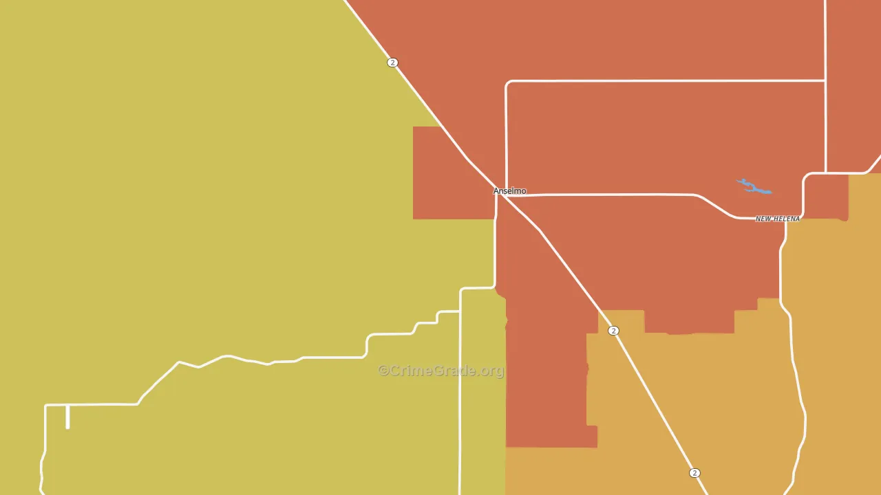 Anselmo, NE Map of Robbery Rates