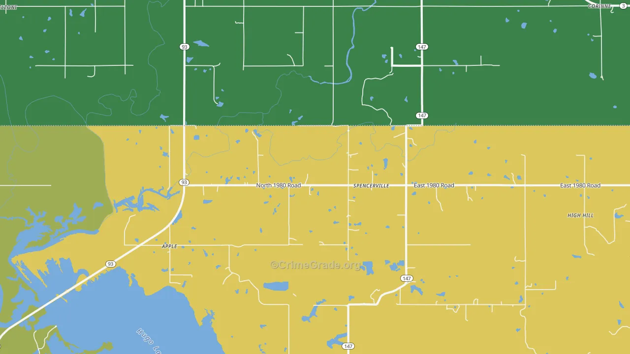 Apple, OK Map of Robbery Rates