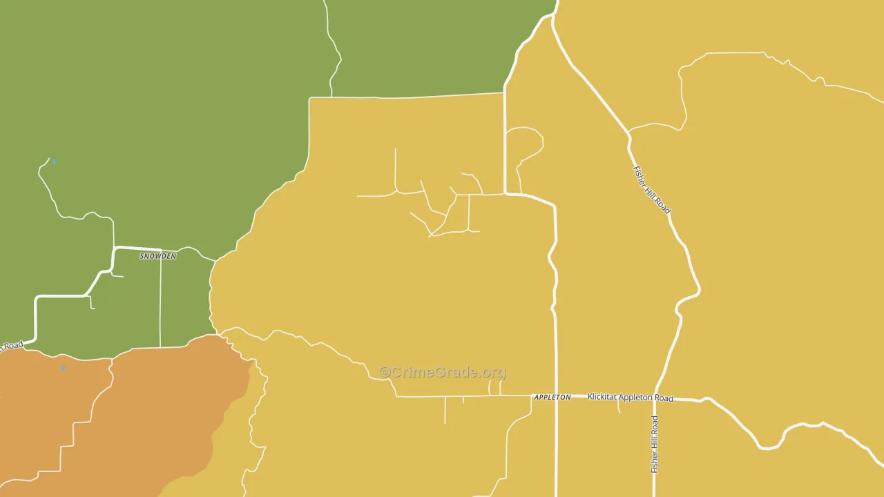Appleton, WA Map of Robbery Rates