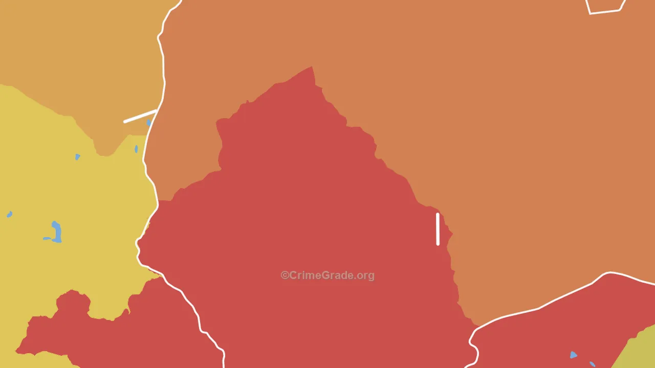Aragon, NM Map of Robbery Rates