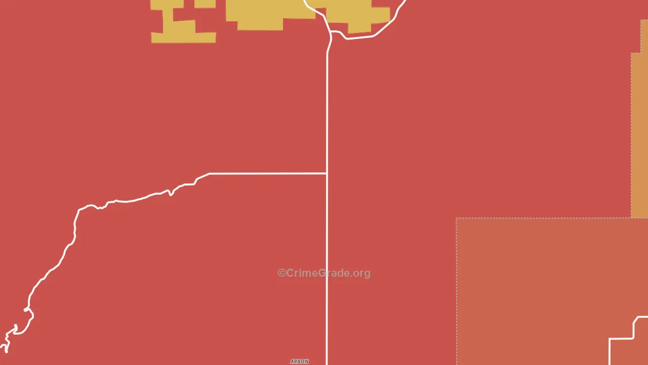 Arbon, ID Map of Robbery Rates