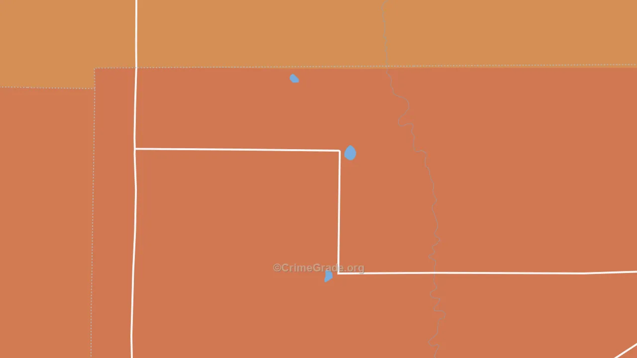Arlington, CO Map of Robbery Rates