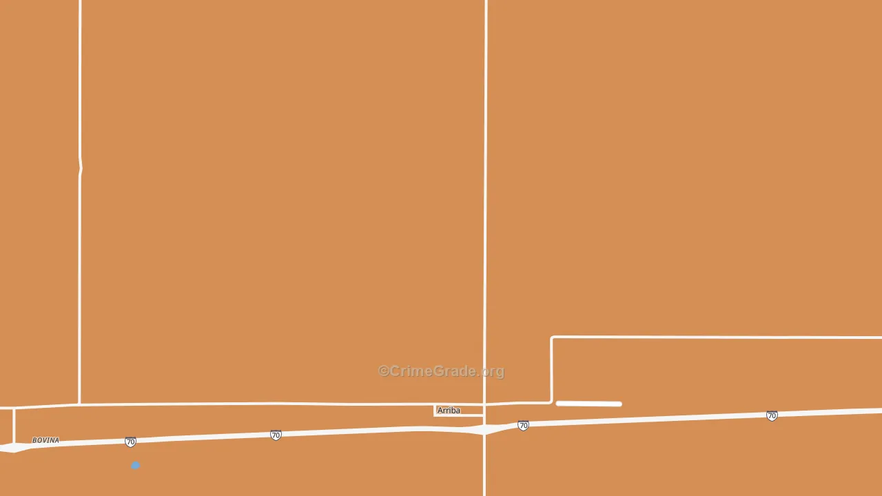Arriba, CO Map of Robbery Rates