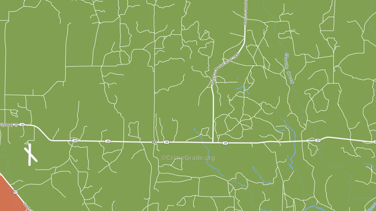 Art, TX Map of Robbery Rates