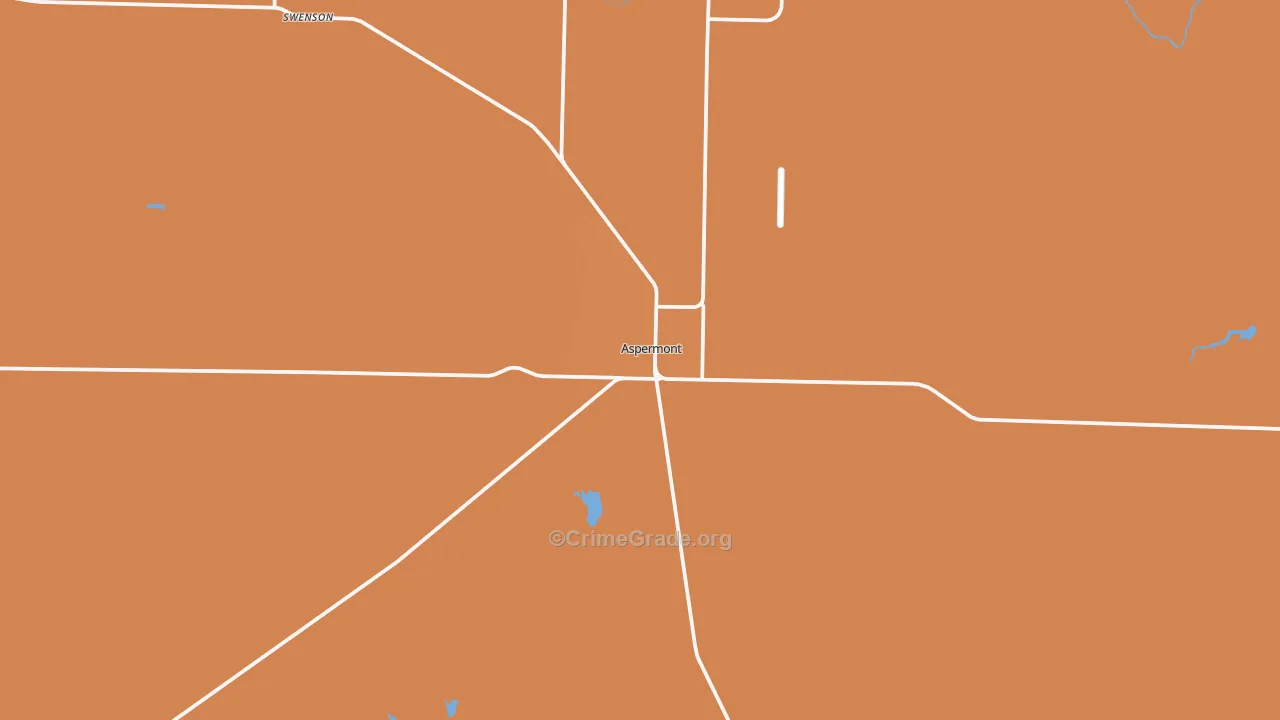 Aspermont, TX Map of Robbery Rates