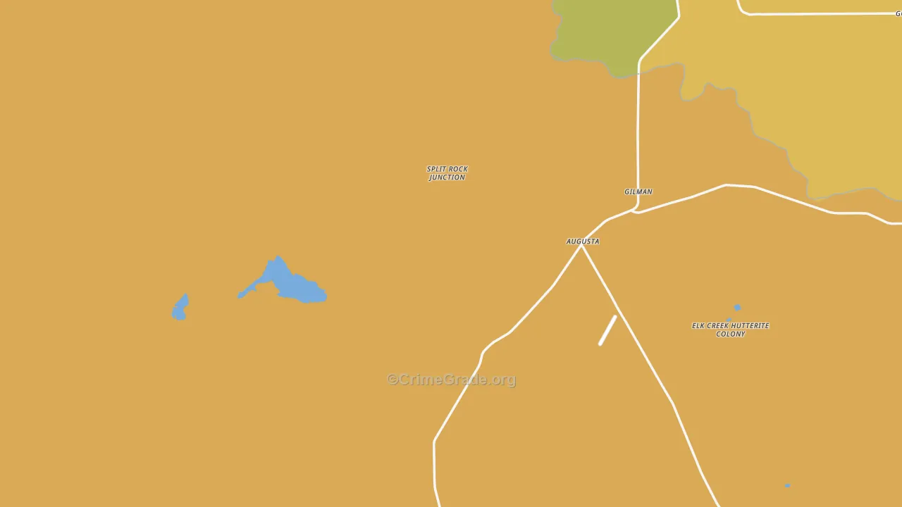 Augusta, MT Map of Robbery Rates