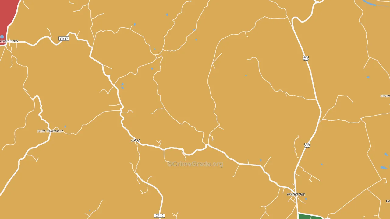 Auto, WV Map of Robbery Rates