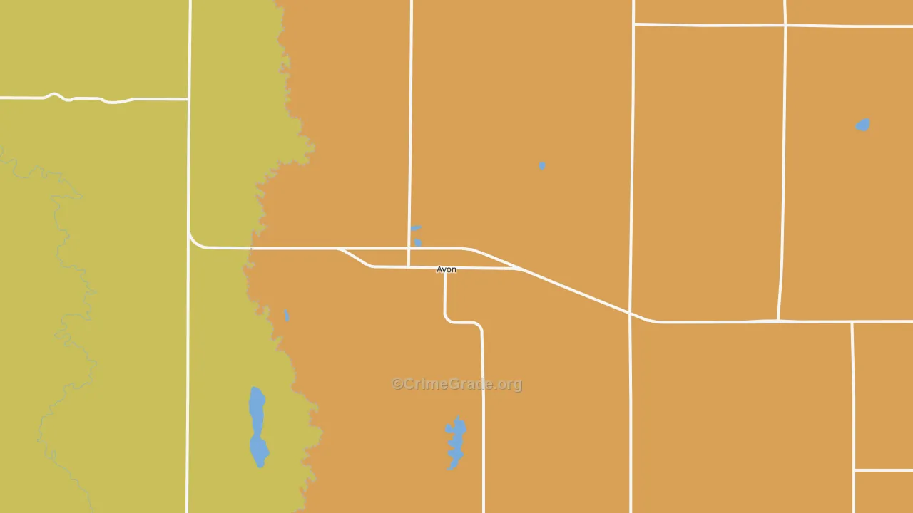 Avon, SD Map of Robbery Rates