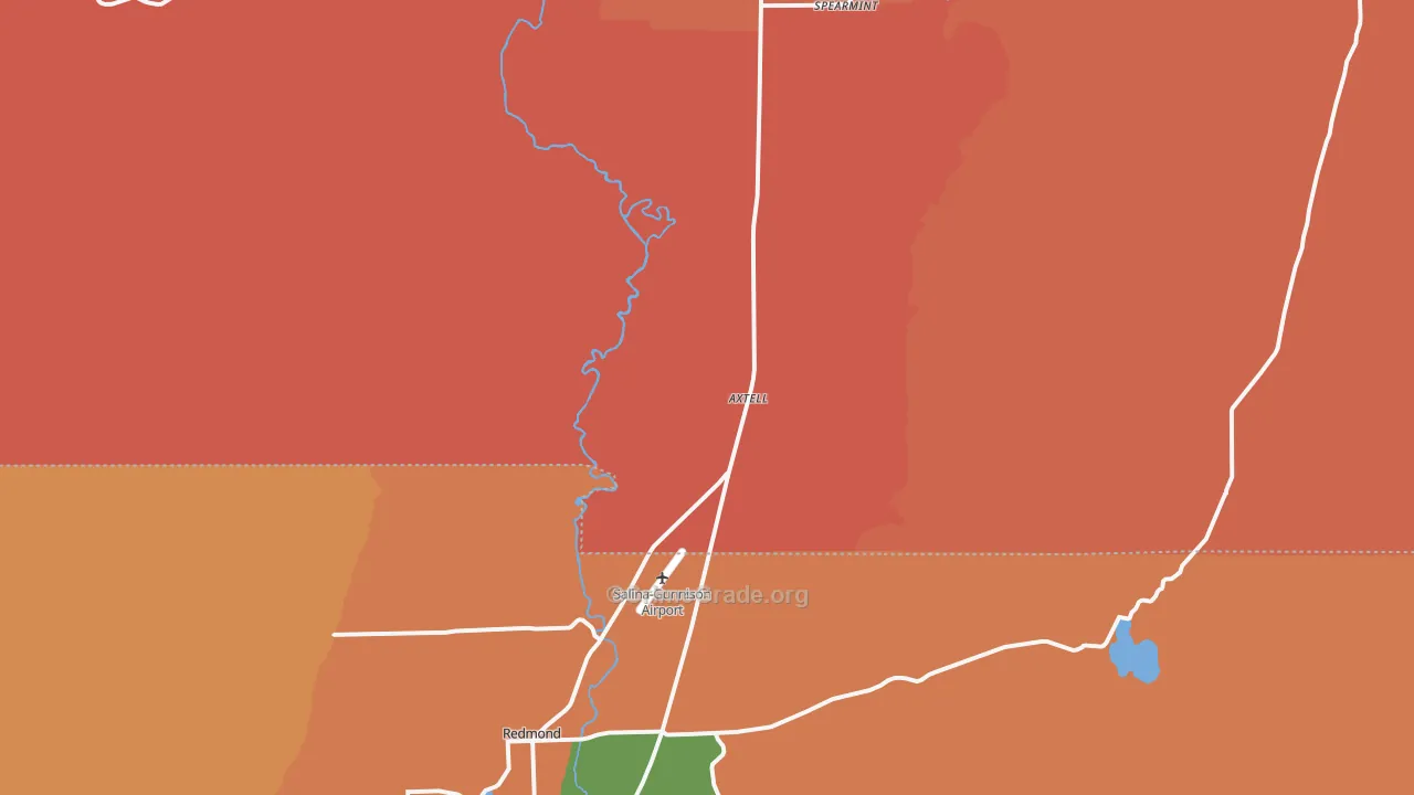 Axtell, UT Map of Robbery Rates