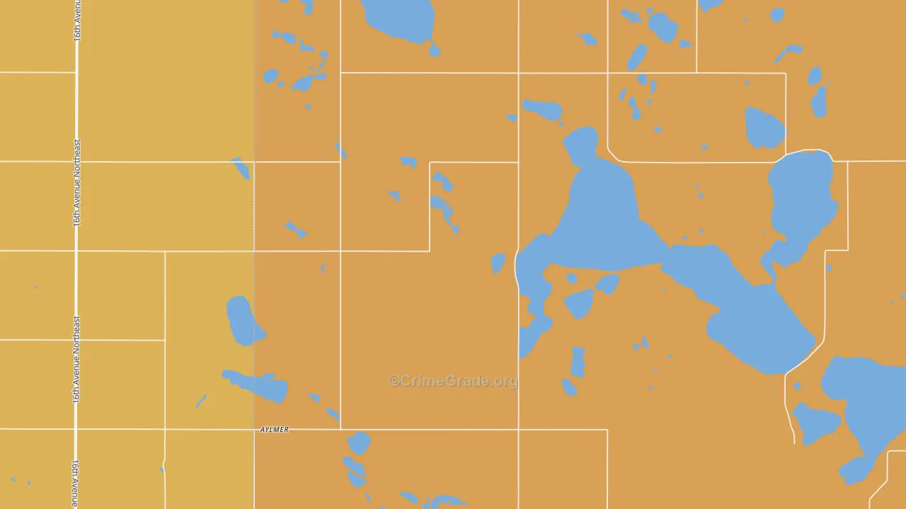 Aylmer, ND Map of Robbery Rates