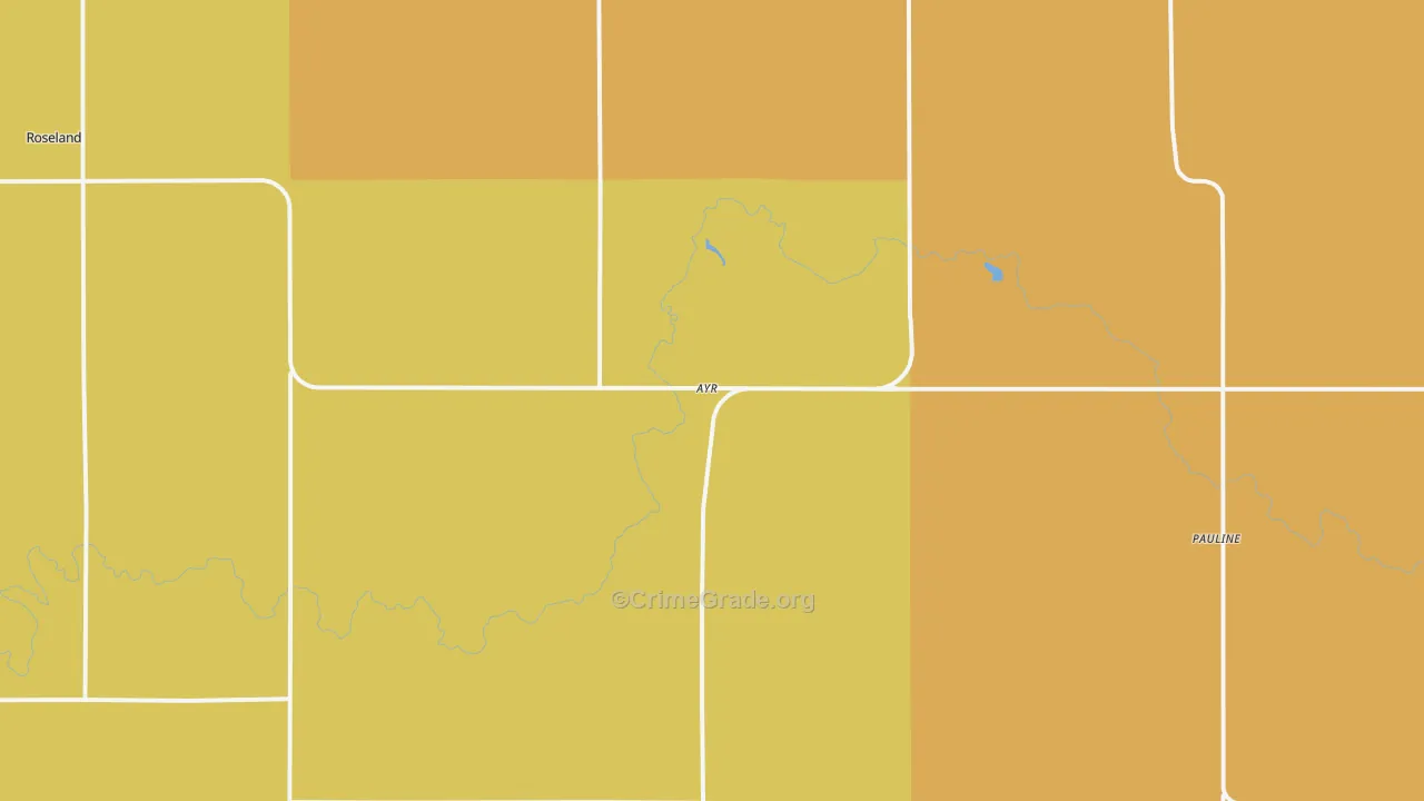 Ayr, NE Map of Robbery Rates