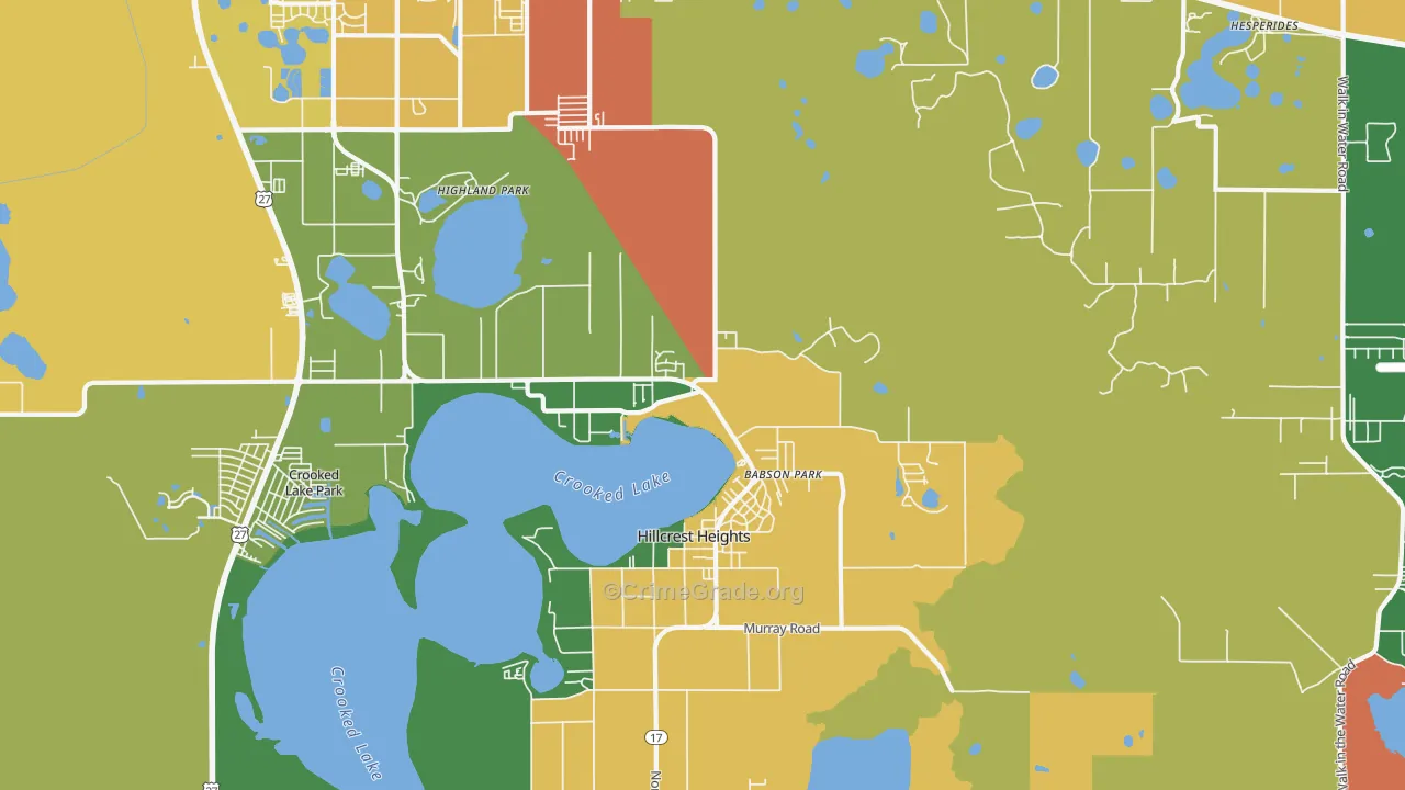 Babson Park, FL Map of Robbery Rates