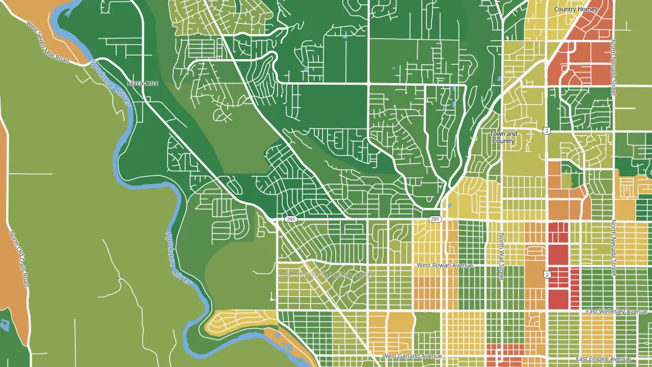 Balboa, Spokane, WA Map of Robbery Rates