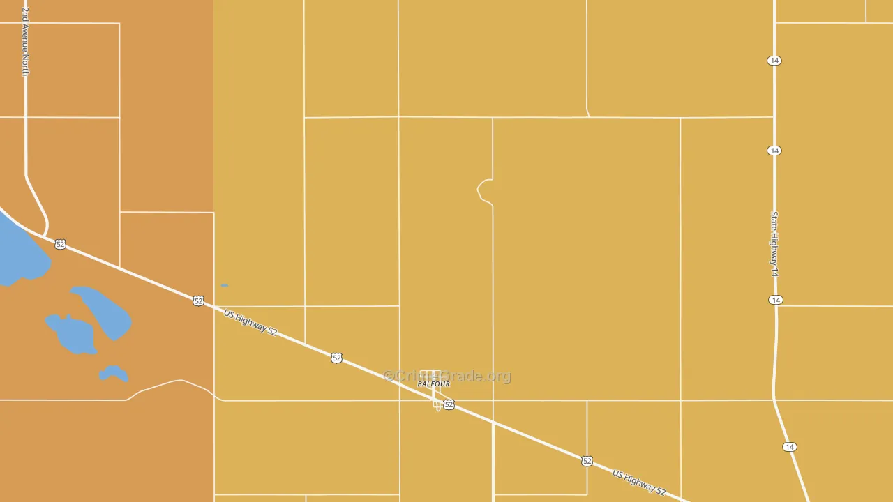 Balfour, ND Map of Robbery Rates