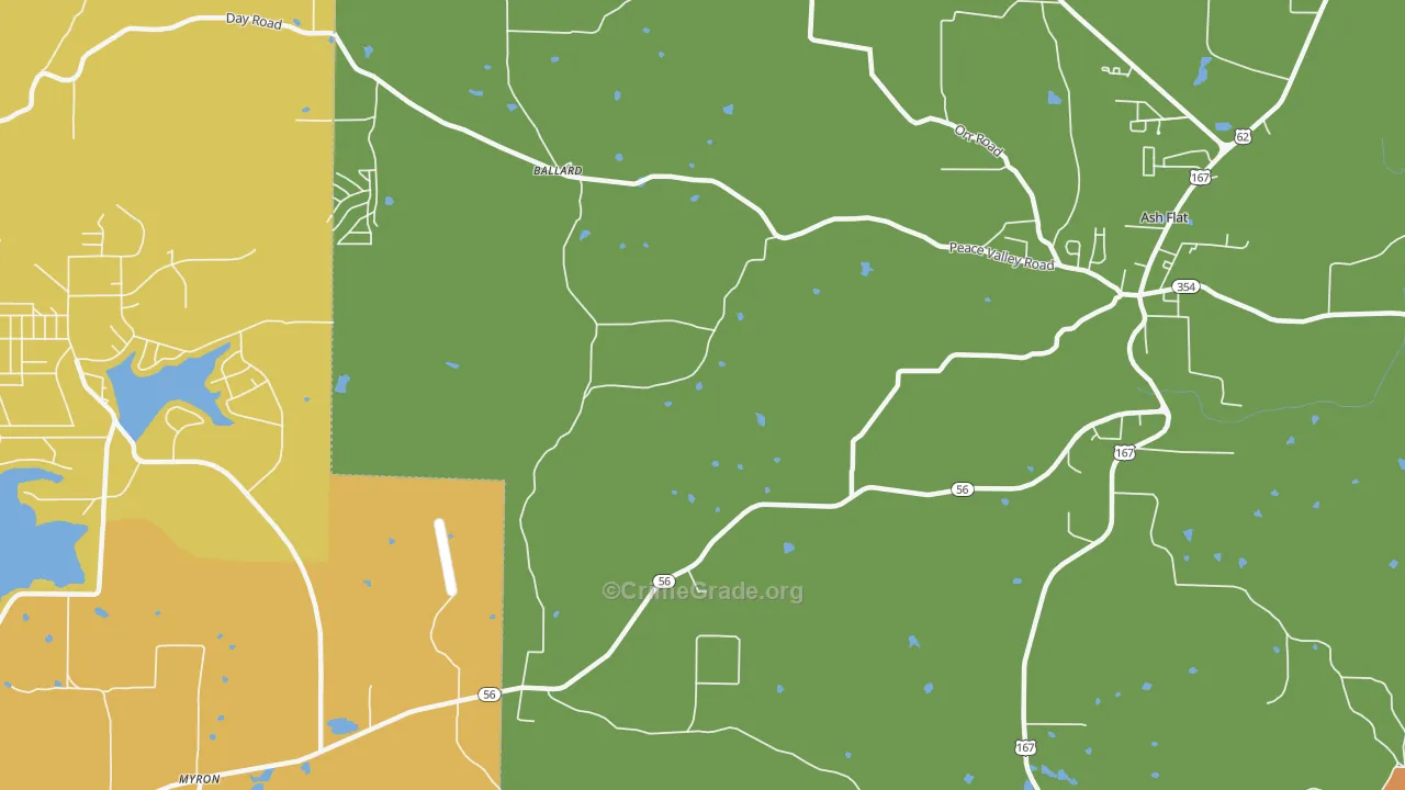 Ballard, AR Map of Robbery Rates